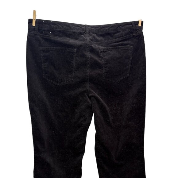 Talbots Womens Corduroy Jegging Pant Black Stretch High Rise Ankle Skinny Sz 16 - Picture 7 of 11